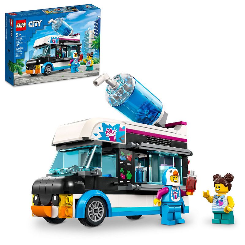LEGO City Penguin Slushy Van 60384 Building Toy Set, Multicolor
