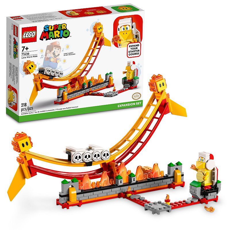 LEGO Super Mario Lava Wave Ride Expansion Set 71416 Building Toy Set, Multi
