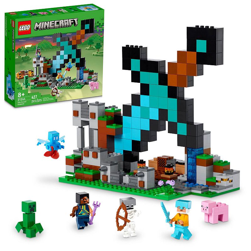 LEGO Minecraft The Sword Outpost 21244 Building Toy Set, Multicolor