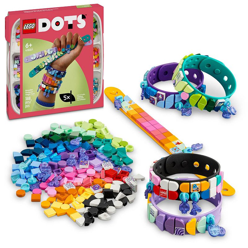 LEGO DOTS Bracelet Designer Mega Pack 41807 DIY Bracelet Kit, Multicolor