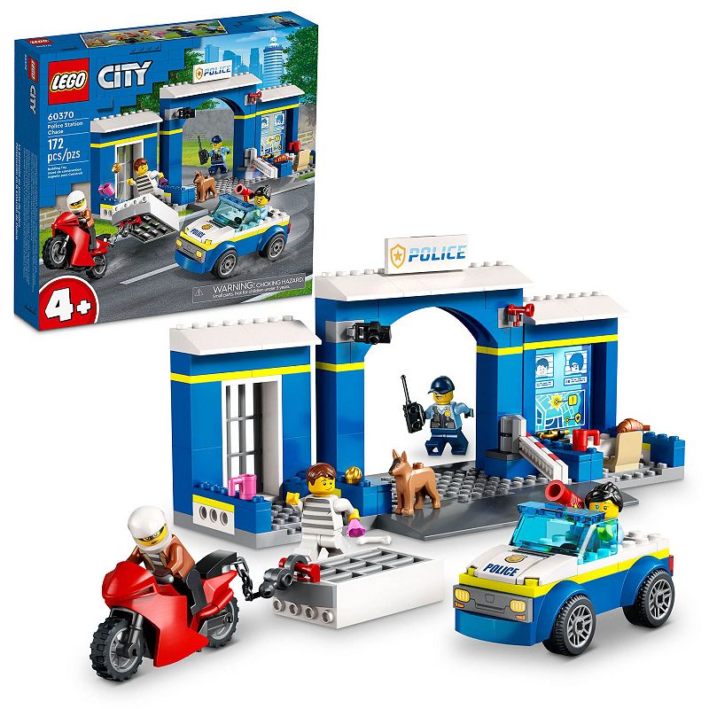 LEGO City Police Station Chase 60370 Building Toy Set, Multicolor