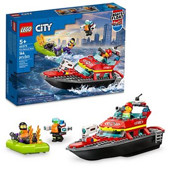 LEGO City Fire Rescue Boat 60373 Building Toy Set