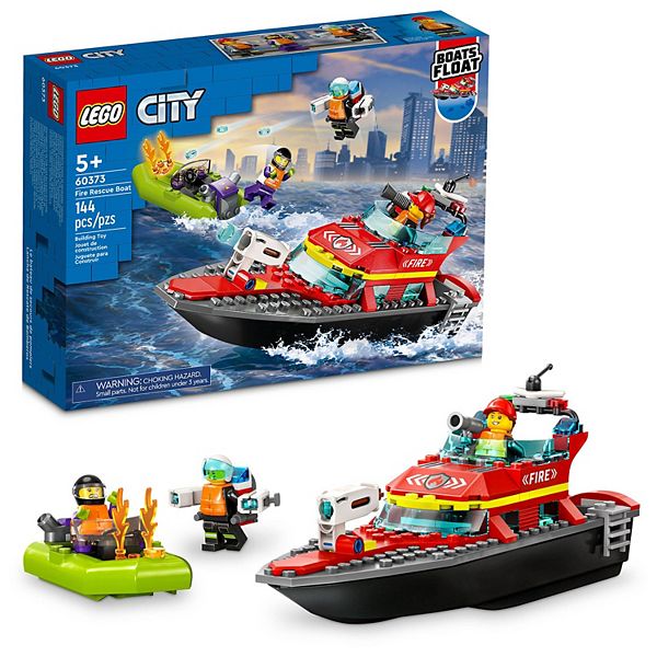 uren Nat Spaceship LEGO City Fire Rescue Boat 60373 Building Toy Set