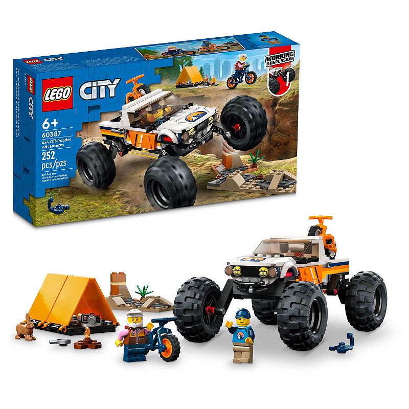 LEGO City 4x4 Off-Roader Adventures 60387 Building Toy Set, Multicolor