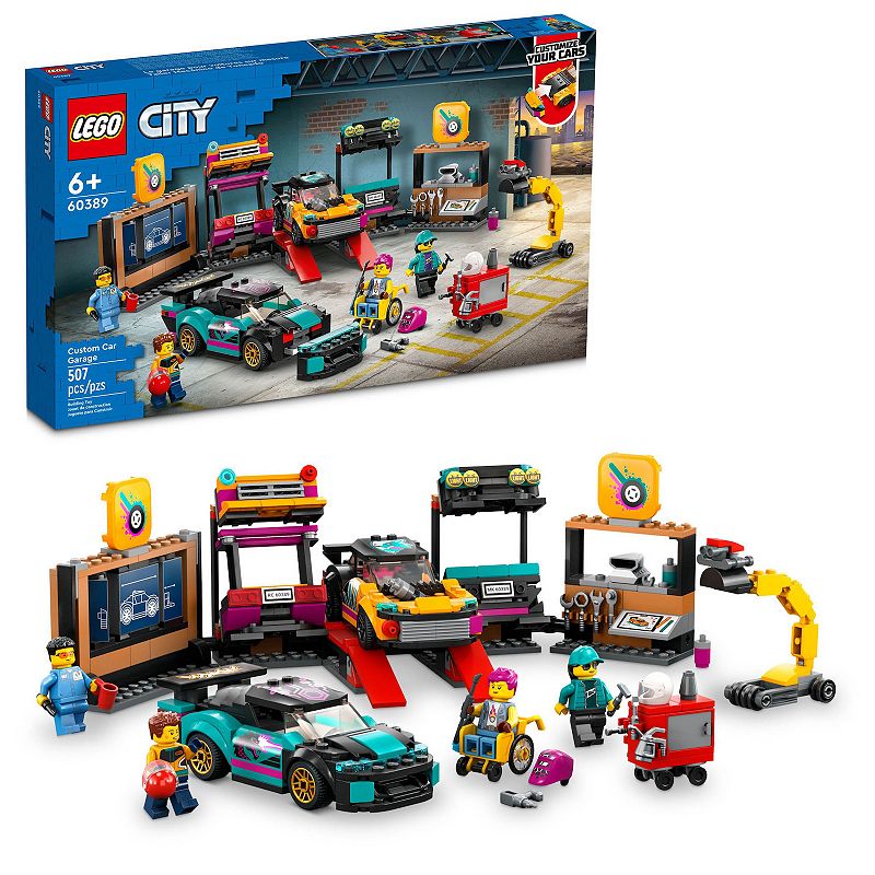 LEGO City Custom Car Garage 60389 Building Toy Set, Multicolor