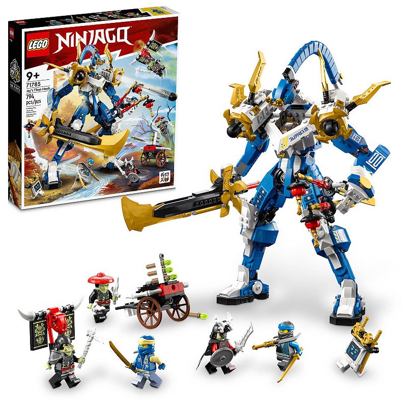 LEGO NINJAGO Jay’s Titan Mech 71785 Building Toy Set, Multicolor