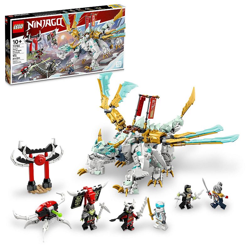 LEGO NINJAGO Zane’s Ice Dragon Creature 71786 Building Toy Set, Multicolo