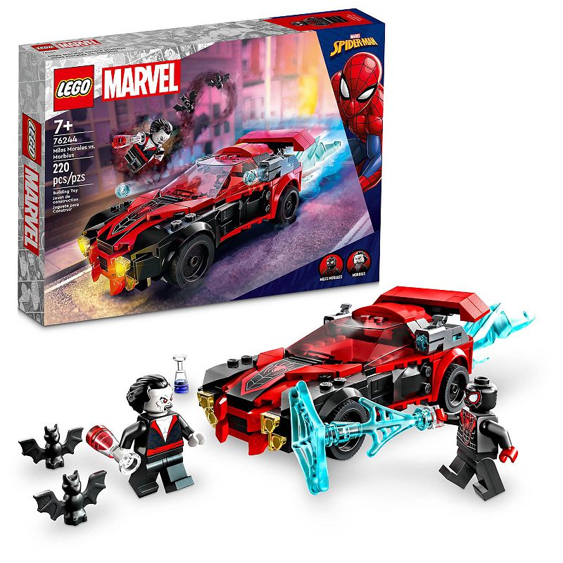 LEGO Marvel Miles Morales vs. Morbius 76244 Building Toy Set, Multicolor
