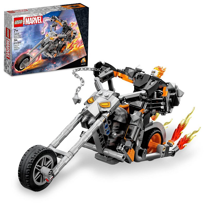 LEGO Marvel Ghost Rider Mech & Bike 76245 Building Toy Set, Multicolor