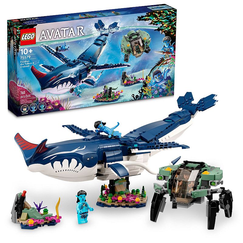 LEGO Avatar Payakan the Tulkun & Crabsuit 75579 Building Toy Set, Multicolo