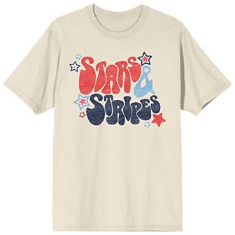 Men's Americana Stars & Stripes Distressed Design Tee