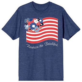 Men's Americana Floral Stripe America Beautiful Tee