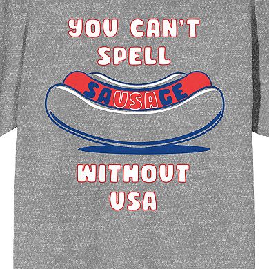 Men's Americana You Can't Spell Sausage without USA Tee