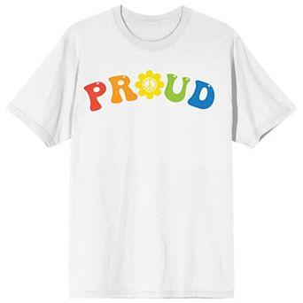 Men's Pride Proud Rainbow Letters Tee