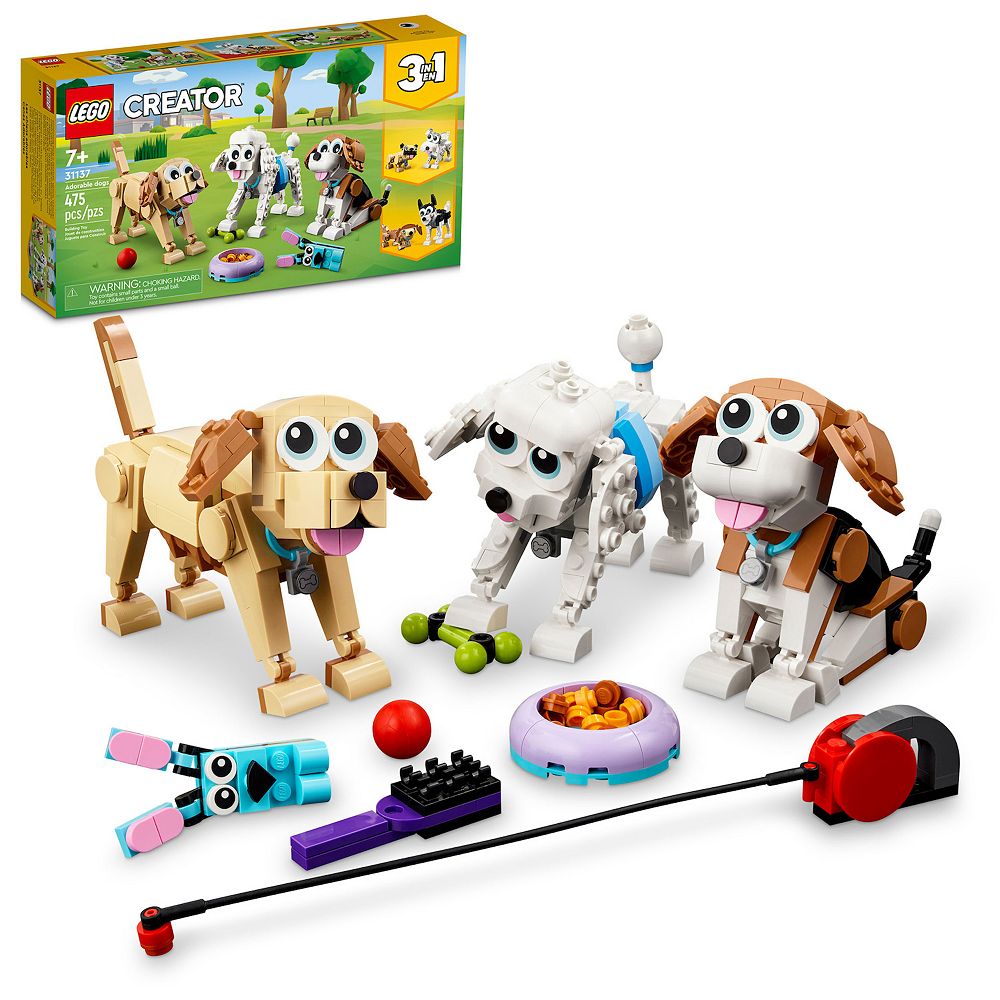 Lego Creator Adorable Dogs 31137 Building Toy Set (475 Pieces)