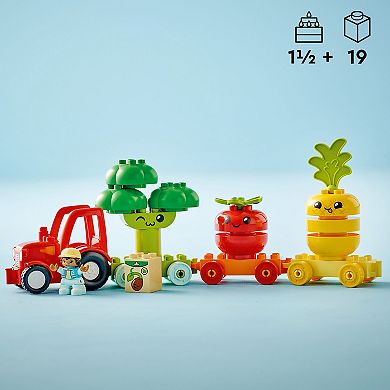 Lego DUPLO My First Fruit and Vegetable Tractor 10982 Building Toy Set (19 Pieces)