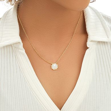 MC Collective Mother-of-Pearl Flower Medallion Necklace
