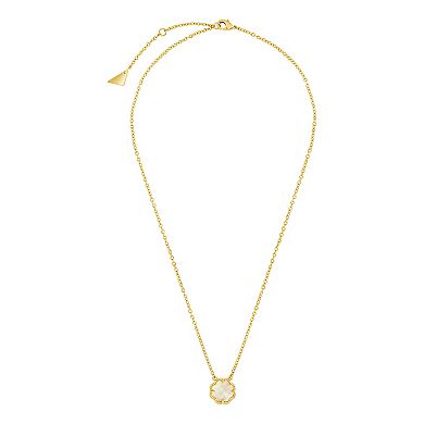 MC Collective Mother-of-Pearl Flower Medallion Necklace