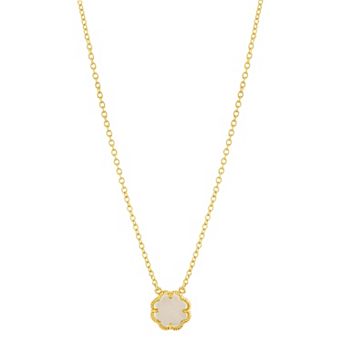 MC Collective Mother-of-Pearl Flower Medallion Necklace