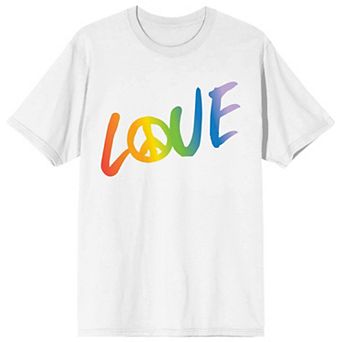 Men's Pride Love With Peace Sign Tee