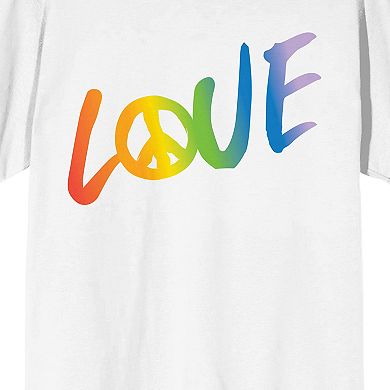 Men's Pride Love With Peace Sign Tee