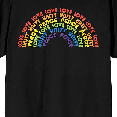 Men's Pride Love Unity Peace Tee