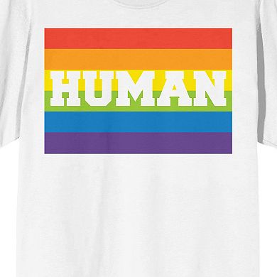 Men's Pride Flag Human Tee