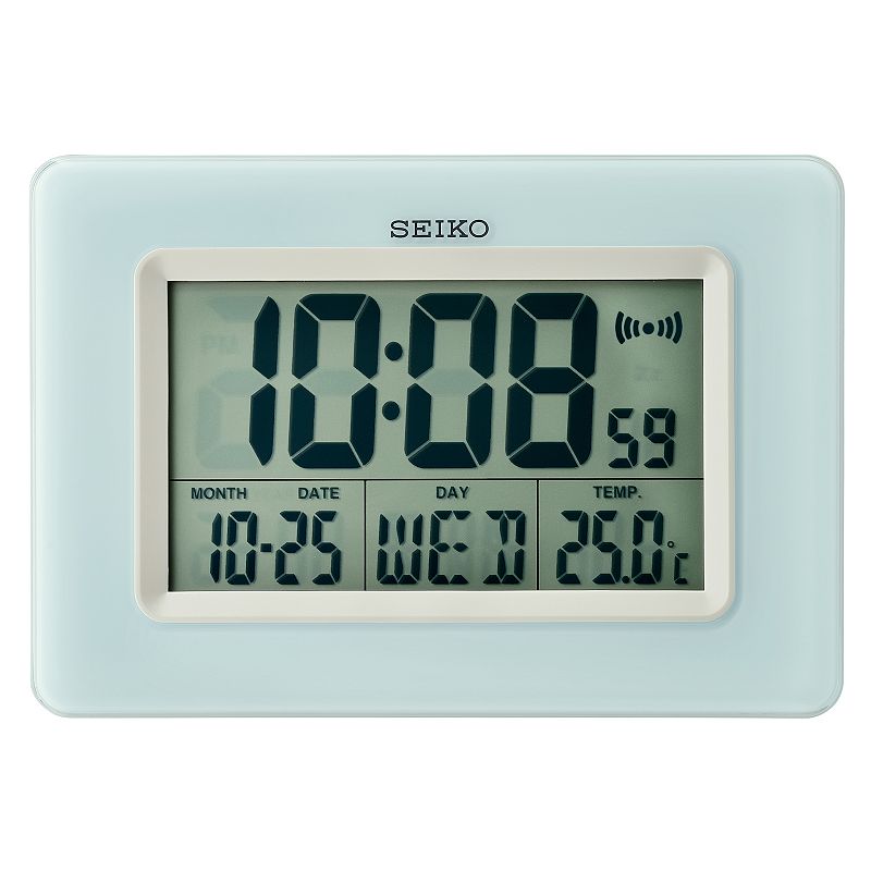 Seiko Yanai Bedside Digital Alarm Table Decor, Blue