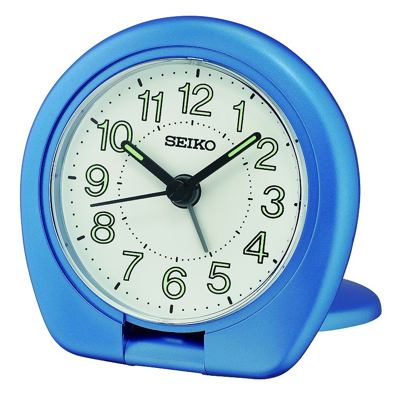 46945266 Seiko Folding Travel Alarm Table Decor, Blue sku 46945266