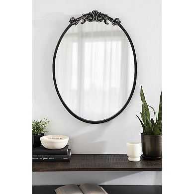 Kate and Laurel Arendahl Oval Ornate Wall Mirror