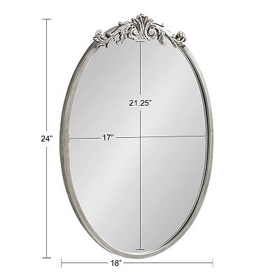 Kate and Laurel Arendahl Oval Ornate Wall Mirror