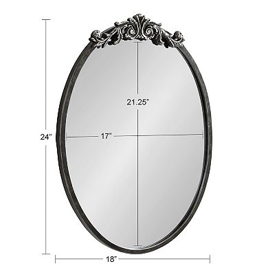 Kate and Laurel Arendahl Oval Ornate Wall Mirror