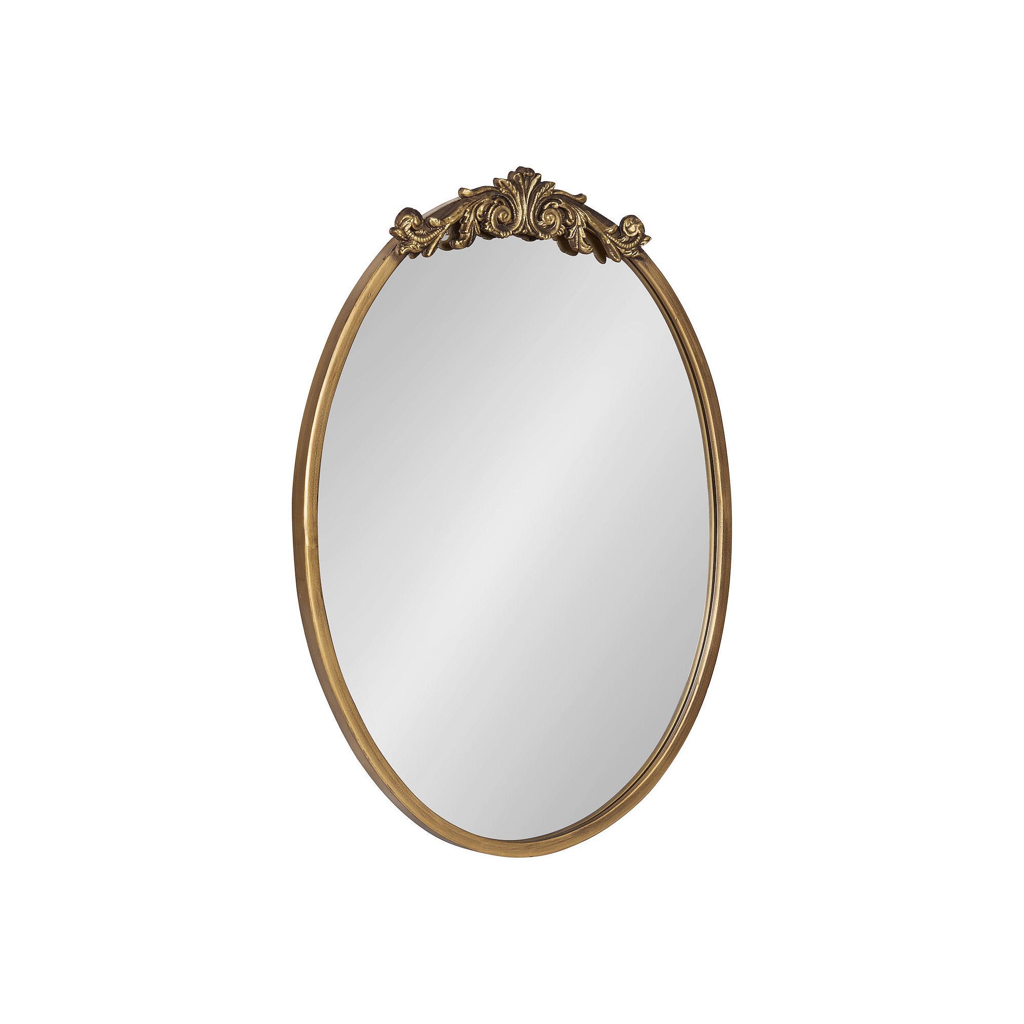 Kate and Laurel Arendahl Oval Ornate Wall Mirror, Gold