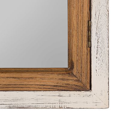 Kate and Laurel Boldmere Faux Windowpane Arched Wall Mirror