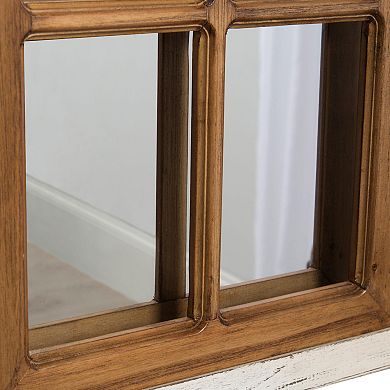 Kate and Laurel Boldmere Faux Windowpane Arched Wall Mirror