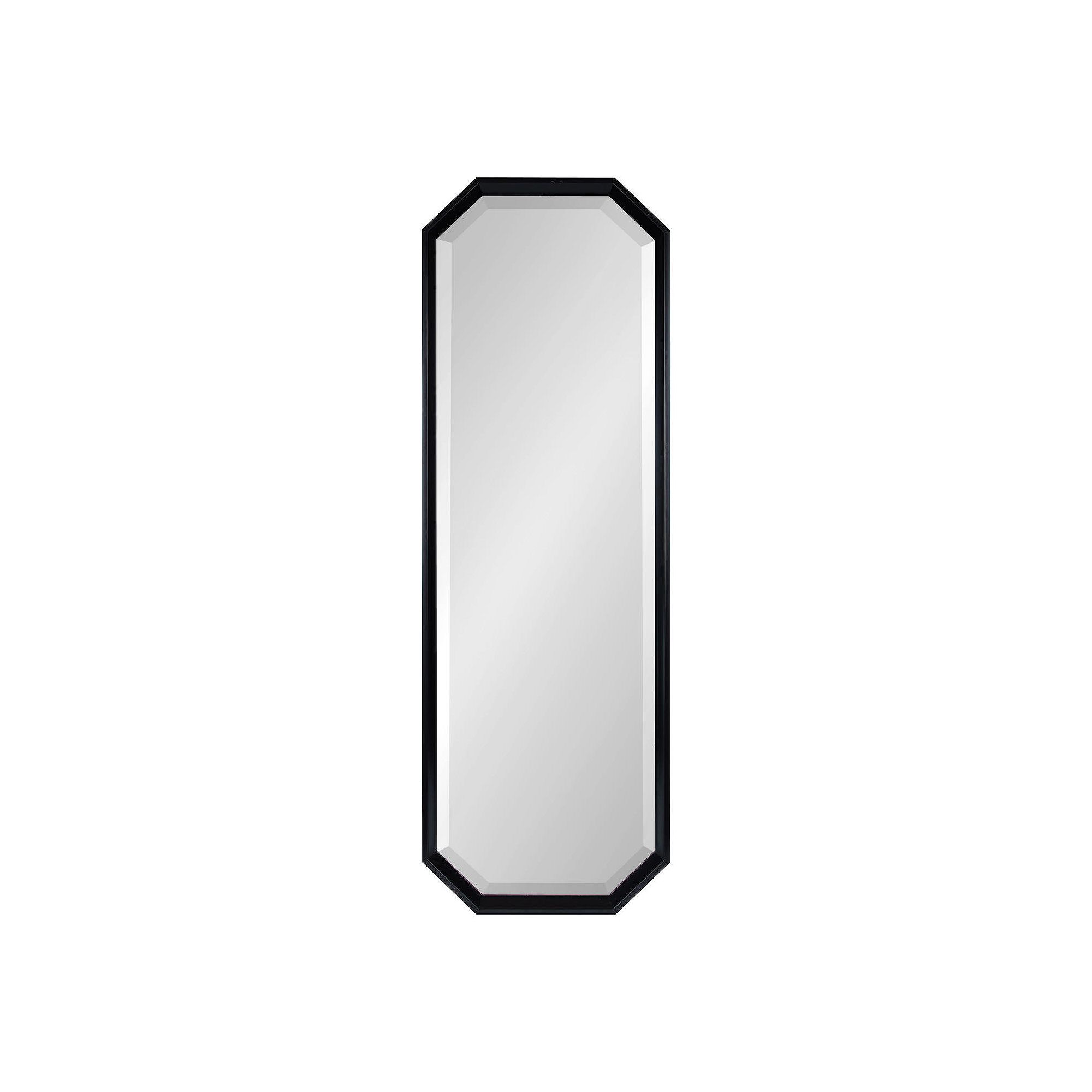 Kate and Laurel Calter Geometric Framed Wall Mirror, Black