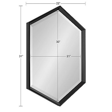 Kate and Laurel Calter Hexagon Framed Wall Mirror