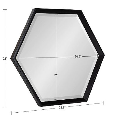 Kate and Laurel Calter Hexagon Framed Wall Mirror