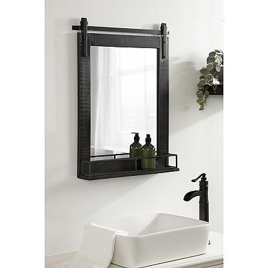 Kate and Laurel Cates Barn Door Wall Mirror