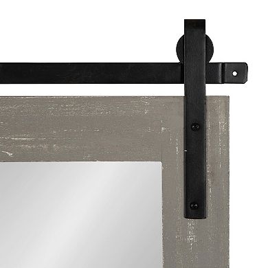 Kate and Laurel Cates Farmhouse Barn Door Wall Mirror