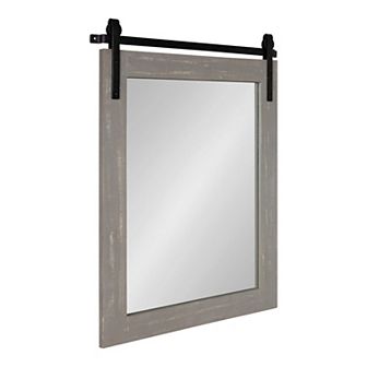 Kate and Laurel Cates Farmhouse Barn Door Wall Mirror