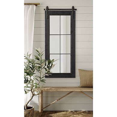 Kate and Laurel Cates Farmhouse Windowpane Wall Mirror