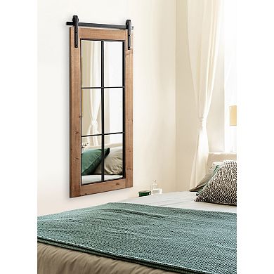 Kate and Laurel Cates Farmhouse Windowpane Wall Mirror