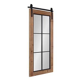 Kate and Laurel Cates Farmhouse Windowpane Wall Mirror