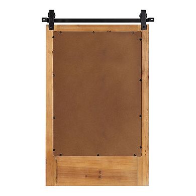 Kate and Laurel Cates Farmhouse 3-Hook Wall Mirror