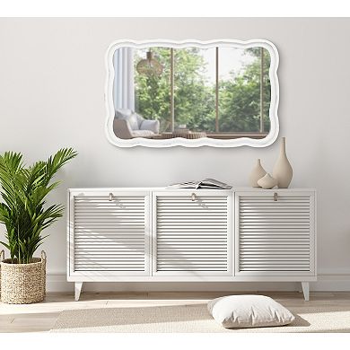 Kate and Laurel Hatherleigh Scalloped Wall Mirror