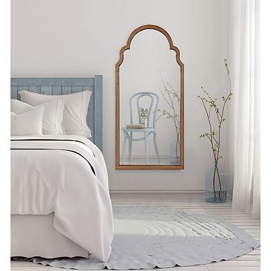Kate and Laurel Hogan Arched Scalloped Framed Wall Mirror