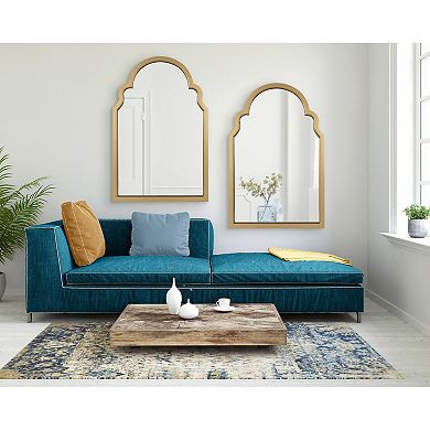 Kate and Laurel Hogan Arched Scalloped Framed Wall Mirror