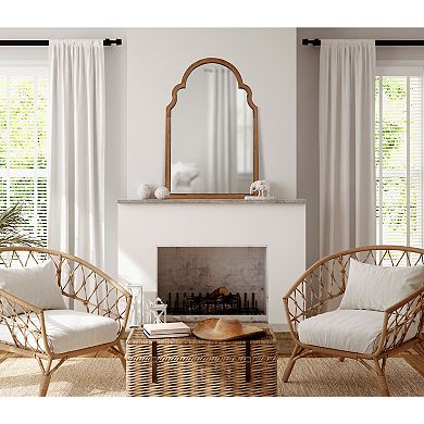 Kate and Laurel Hogan Arched Scalloped Framed Wall Mirror