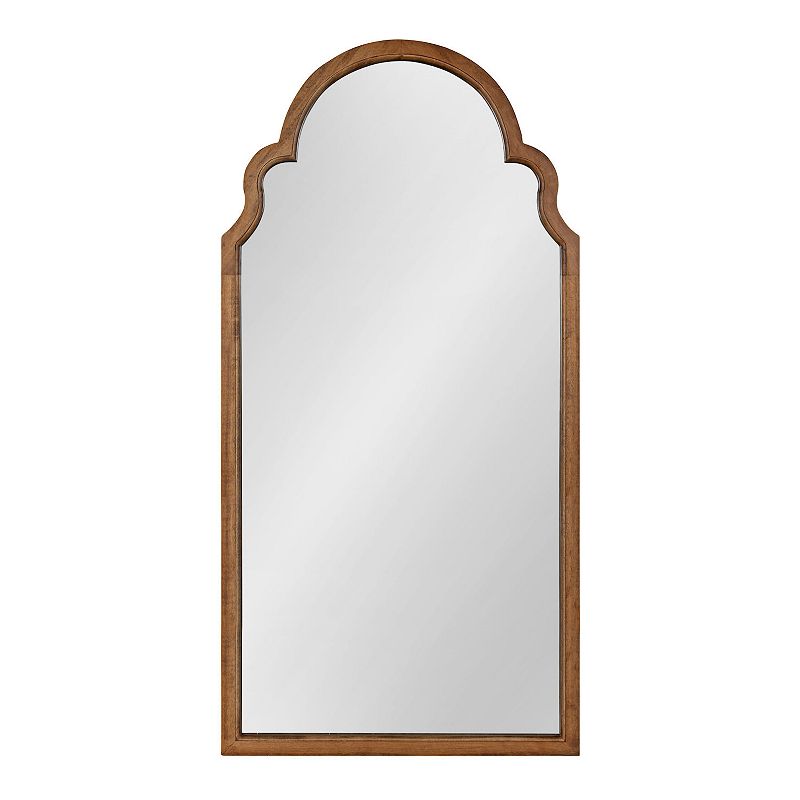 Kate and Laurel Hogan Arched Framed Wall Mirror, Brown, 24X36